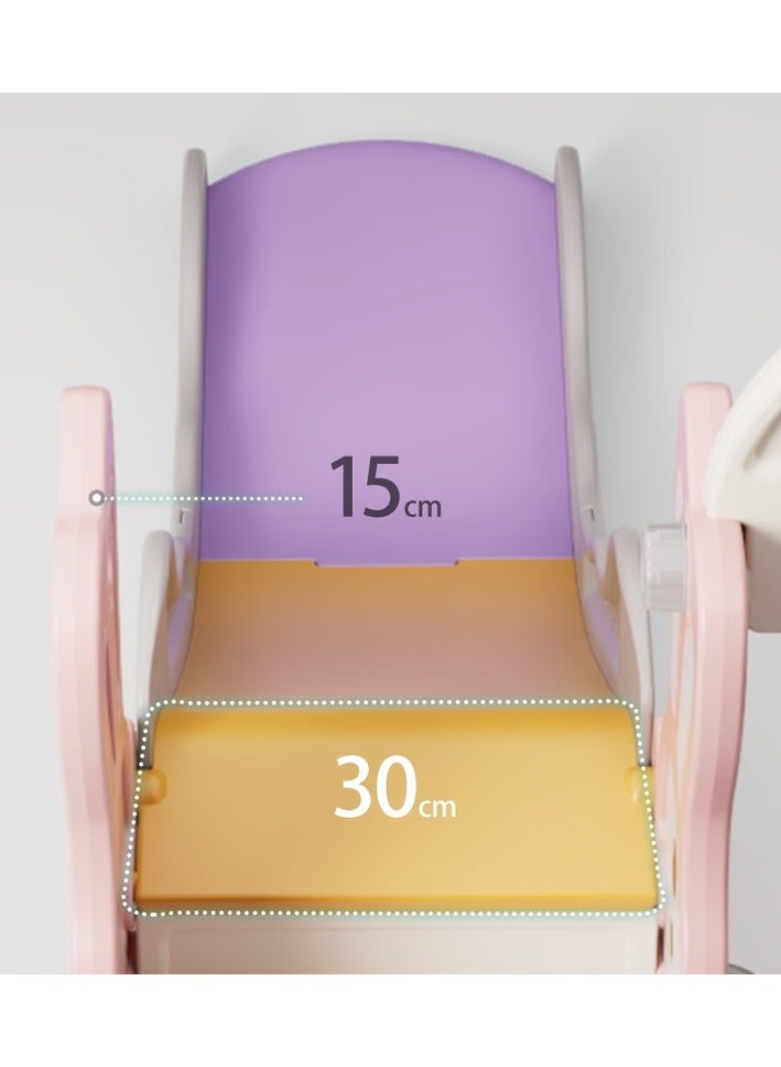 FULL JOY Rabbit Slide With Swing, Climbing Ladder, And Basketball Hoop 4*1, 170*140*112 cm  - Image 2