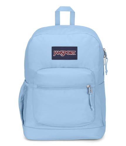 JANSPORT حقيبة ظهر جانسبورت كروس تاون بلس - حجرة رئيسية كبيرة، جيب جانبي لزجاجة الماء، حافظة لابتوب مبطنة 15 بوصة - أزرق غسق - Image 1