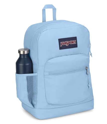 JANSPORT حقيبة ظهر جانسبورت كروس تاون بلس - حجرة رئيسية كبيرة، جيب جانبي لزجاجة الماء، حافظة لابتوب مبطنة 15 بوصة - أزرق غسق - Image 3