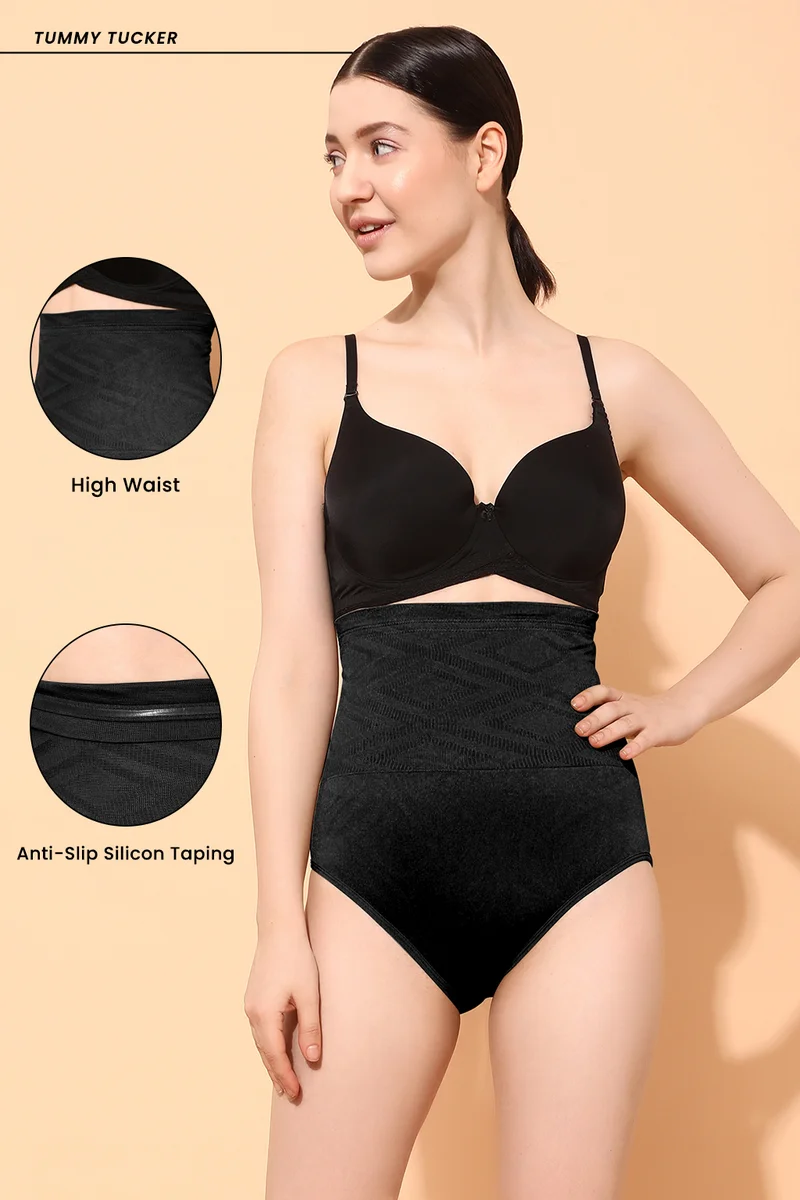 كلوفيا Clovia High Waist Tummy Tucker in Black