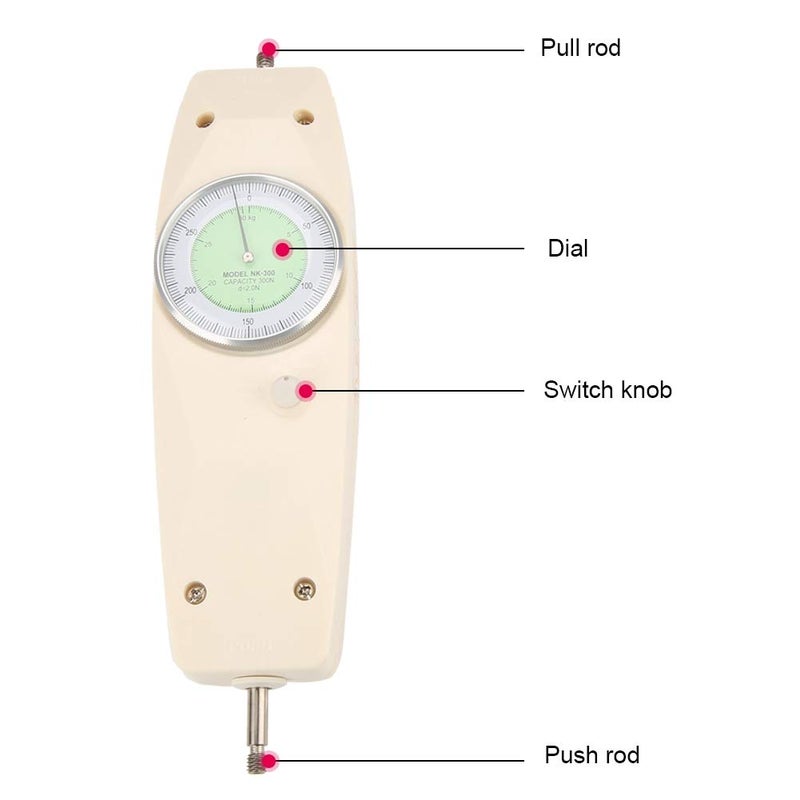 BRRNOO 300N Analog Push Pull Force Meter Dynamometer Tester Measuring Tool - Image 3