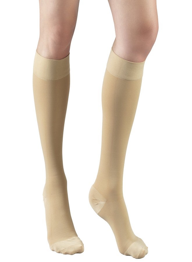 Truform 30-40 mmHg Compression Stockings for Men and Women, Knee High Length, Closed Toe, Beige, Large - Image 5