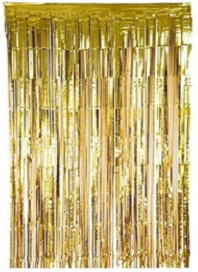 Red owl Party Gold foil metallic curtain 3 m -background - Craft Decoration 