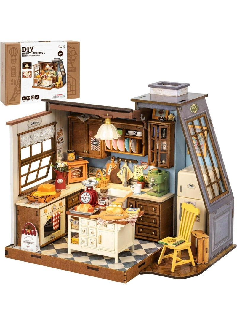 ROBOTIME Rolife Baking Kitchen DIY Miniature House DG172 - Image 1
