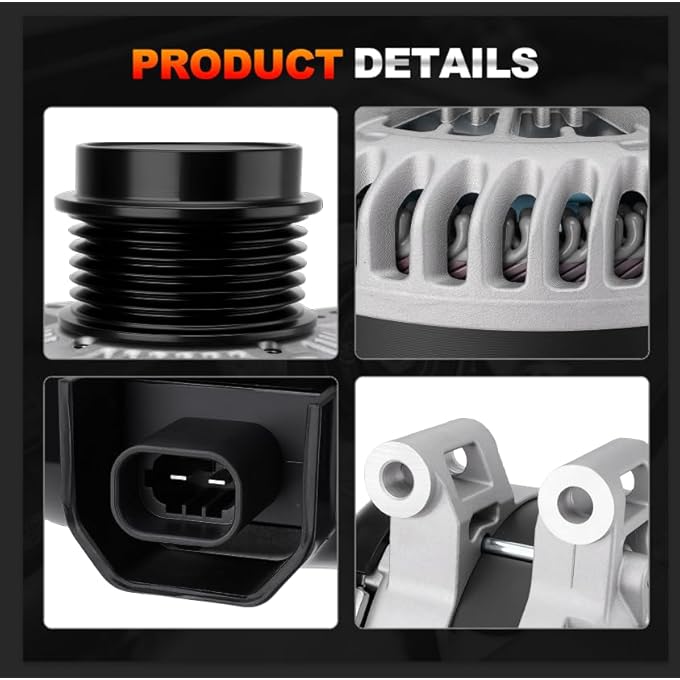 GDUKOP New Alternator Replacement 170 AMP 3.6L Compatible with 2007-2016 GMC Acadia, 2008-2017 Buick Enclave, 2007-2010 Saturn Outlook, 2009-2017 Chevrolet Traverse, Replace# 23105717, 25815839 - Image 5