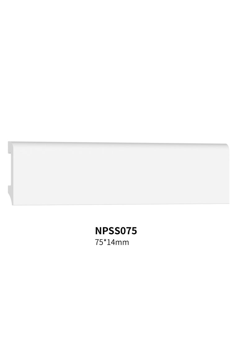 عالم نسيل نعلات من مادة البوليسترين PS Skirting Board - مقاس 7.5*1.4*240 سم - كرتون - Image 1