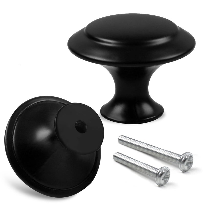 Romeda 18 Piece Drawer Hardware - Black 30mm Cabinet Knobs & Pulls for Dressers & Kitchens with Screw - Image 4