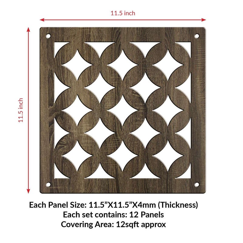 Random فاصل غرف عشوائي من الخشب مع 12 لوحة مع موصلات خطاف مثالي لغرفة المعيشة أو المكتب أو المعبد أو ديكور المنزل RSD8135 - Image 4