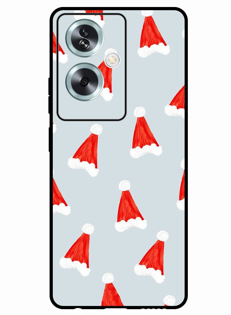Theodor Protective Case Anti Scratch Shock Proof Bumper Cover For Oppo A79 5G Christmas Caps - Image 1