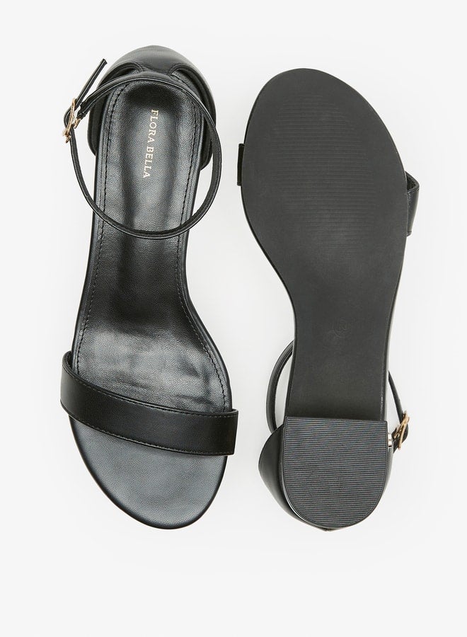 Flora Bella By Shoexpress Women's Block Heel Sandals With Ankle Strap  - Image 5