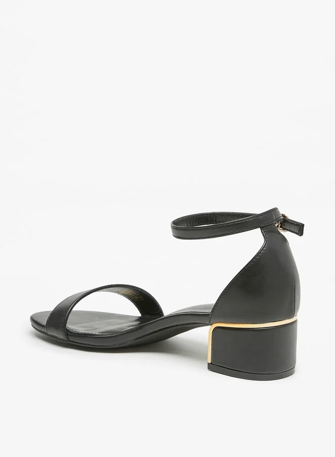 Flora Bella By Shoexpress Women's Block Heel Sandals With Ankle Strap