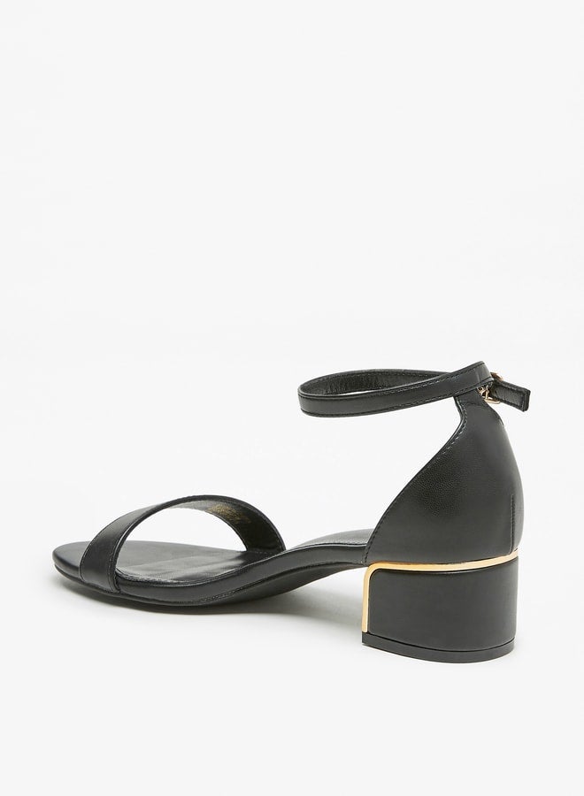 Flora Bella By Shoexpress Women's Block Heel Sandals With Ankle Strap  - Image 2