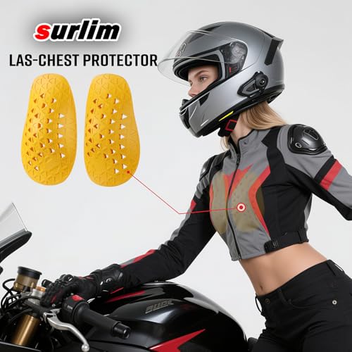 Surlim Motorcycle Armor Insert Pads CE Level 2 Motorcycle Protector CE Armor for Motorcycle Jackets Pants (LAS-Chest Women's [CE Level 2]) - Image 3