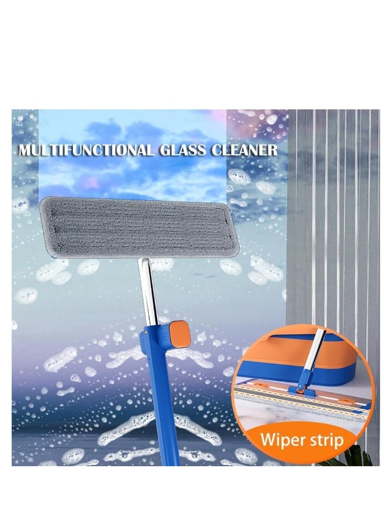 Golden - Large Flat Mop and Bucket Set, 360° Rotatable Adjustable Hardwood Floor Cleaning Mop with 6 Reusable Mop Pads, Wet and Dry Use Microfiber Mop, for Floor and Window Cleaning (Rectangle) - Image 1
