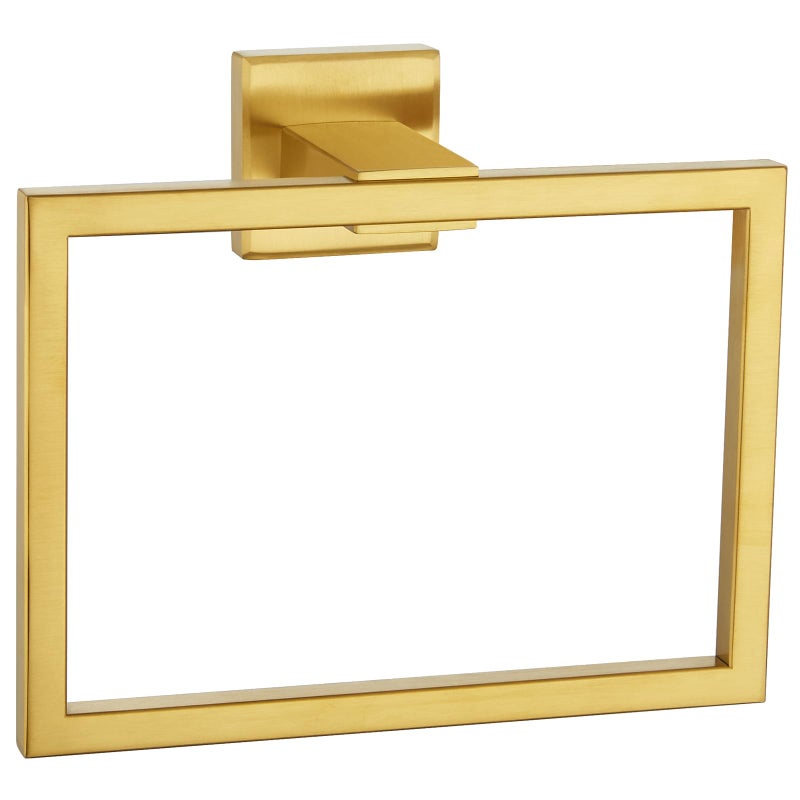 Aomasi Aomasi Hand Towel Ring SUS304 Stainless Steel Suqare Bath Towel Holder Light Luxury Style Brushed Gold 