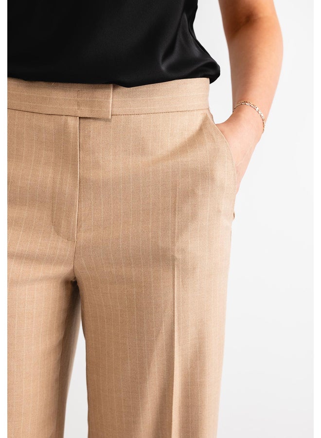 GERRY WEBER Pinstripe Wide Long Leg Trousers  - Image 3