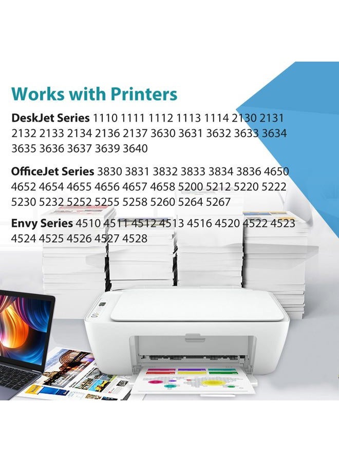 Relcolor Remanufactured 63XL Ink Cartridges Black Color Combo Pack Compatible with HP 63 XL | Officejet 3830 4650 4652 4655 5200 5252 5255 5258 Envy 4520 4512 Deskjet 1112 2132 3630 3632 Printer - Image 2