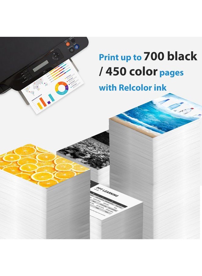 Relcolor Remanufactured 63XL Ink Cartridges Black Color Combo Pack Compatible with HP 63 XL | Officejet 3830 4650 4652 4655 5200 5252 5255 5258 Envy 4520 4512 Deskjet 1112 2132 3630 3632 Printer - Image 3