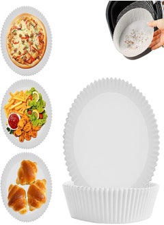 Baeskii Baeskii Air Fryer Disposable Paper Liner, 100PCS Large Size Non-stick Round Air Fryer Liners, Baking Paper for Air Fryer, Water-proof, Oil-proof, Food Grade Parchment for Baking Roasting Microwave 