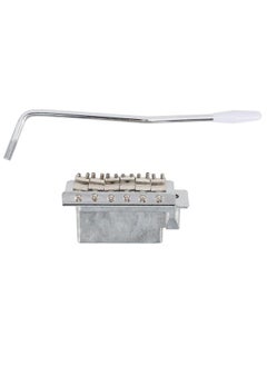 Thoraya 52.5mm Tremolo Bridge with Bar Zinc Alloy Vintage Electric Guitar Bridge Replacement for Fender Strat Style Guitars Silver  - Image 4