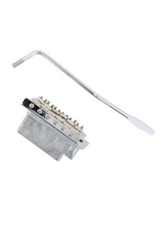 Thoraya 52.5mm Tremolo Bridge with Bar Zinc Alloy Vintage Electric Guitar Bridge Replacement for Fender Strat Style Guitars Silver  - Image 2