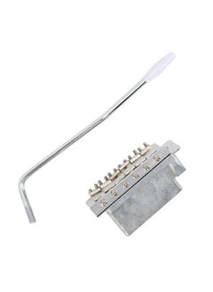 Thoraya 52.5mm Tremolo Bridge with Bar Zinc Alloy Vintage Electric Guitar Bridge Replacement for Fender Strat Style Guitars Silver  - Image 3