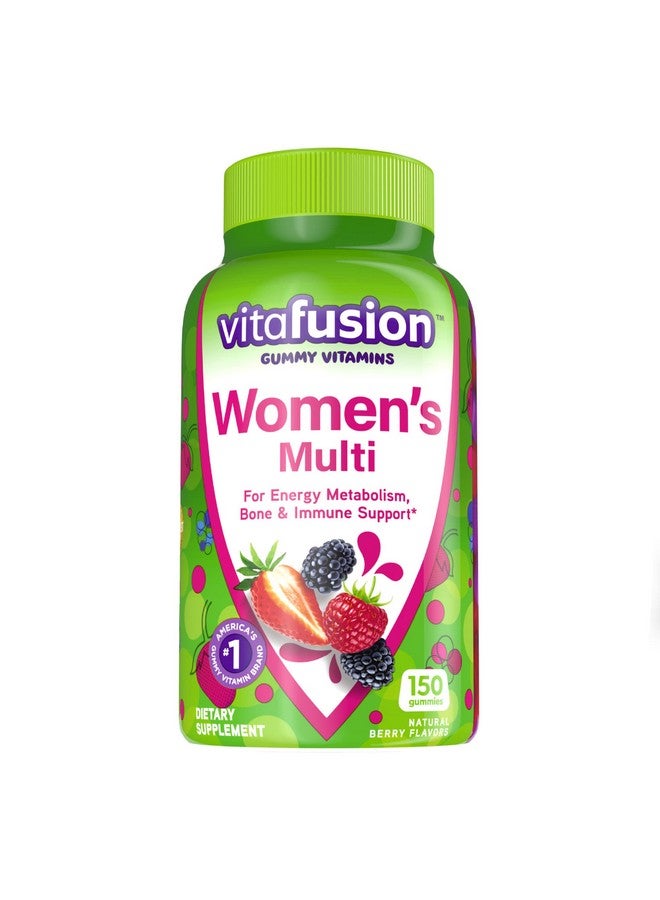 vitafusion Women’s Daily Gummy Multivitamin: vitamin C & E, Delicious Berry Flavors, 150ct (75 day supply), from America’s number one Gummy Vitamin Brand - Image 1