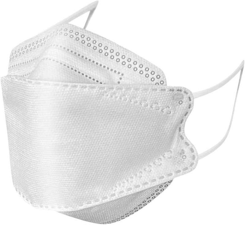 woobles [Made in Korea] 50/100Pcs KF94_Face_Mask for Adults [Individually Packaged] 4-Ply Layer Filter Fish_Type Black Face_Mask Bk1 -50pcs - Image 1