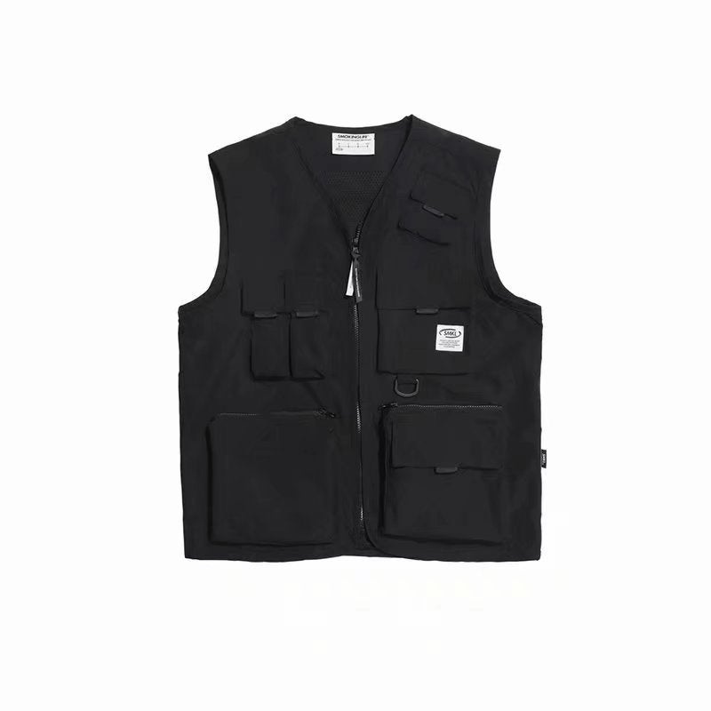 Workwear Tactical Vest Multi-Flap Pocket Pants Men'S And Women'S American High Street Fashion Brand Functional Style Hip-Hop Loose Versatile Vest Jacket - Image 5