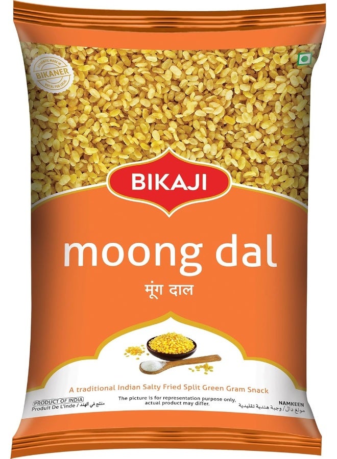 Bikaji Moong Dal 200g Pouch | Crispy & Crunchy Traditional Namkeen | Mildly Spiced & Flavorful | Made with All Natural Ingredients | Product of India - Image 1