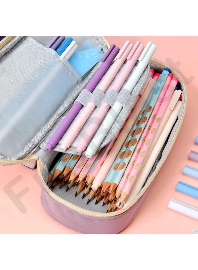 FunBlast Multipurpose Pouch For Stationary Items Travel Pouch Toiletry Shaving Cosmetic Makeup Kit Bag Zipper Stationary Case Pen Pencil Cosmetics Pouch (Pink)  - Image 5