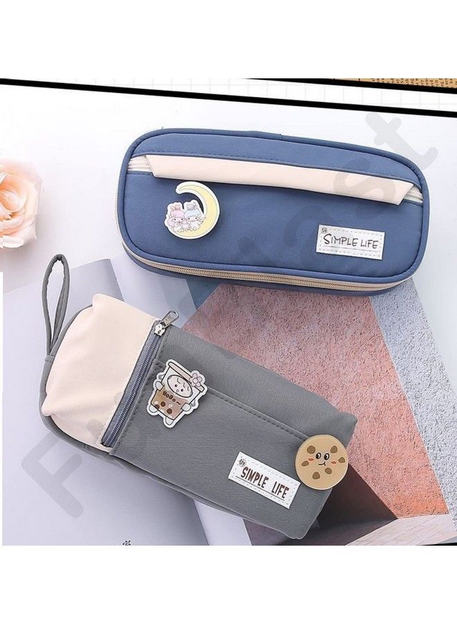 FunBlast Multipurpose Pouch For Stationary Items Travel Pouch Toiletry Shaving Cosmetic Makeup Kit Bag Zipper Stationary Case Pen Pencil Cosmetics Pouch (Pink)  - Image 4