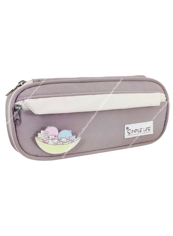 FunBlast Multipurpose Pouch For Stationary Items Travel Pouch Toiletry Shaving Cosmetic Makeup Kit Bag Zipper Stationary Case Pen Pencil Cosmetics Pouch (Pink)  - Image 2
