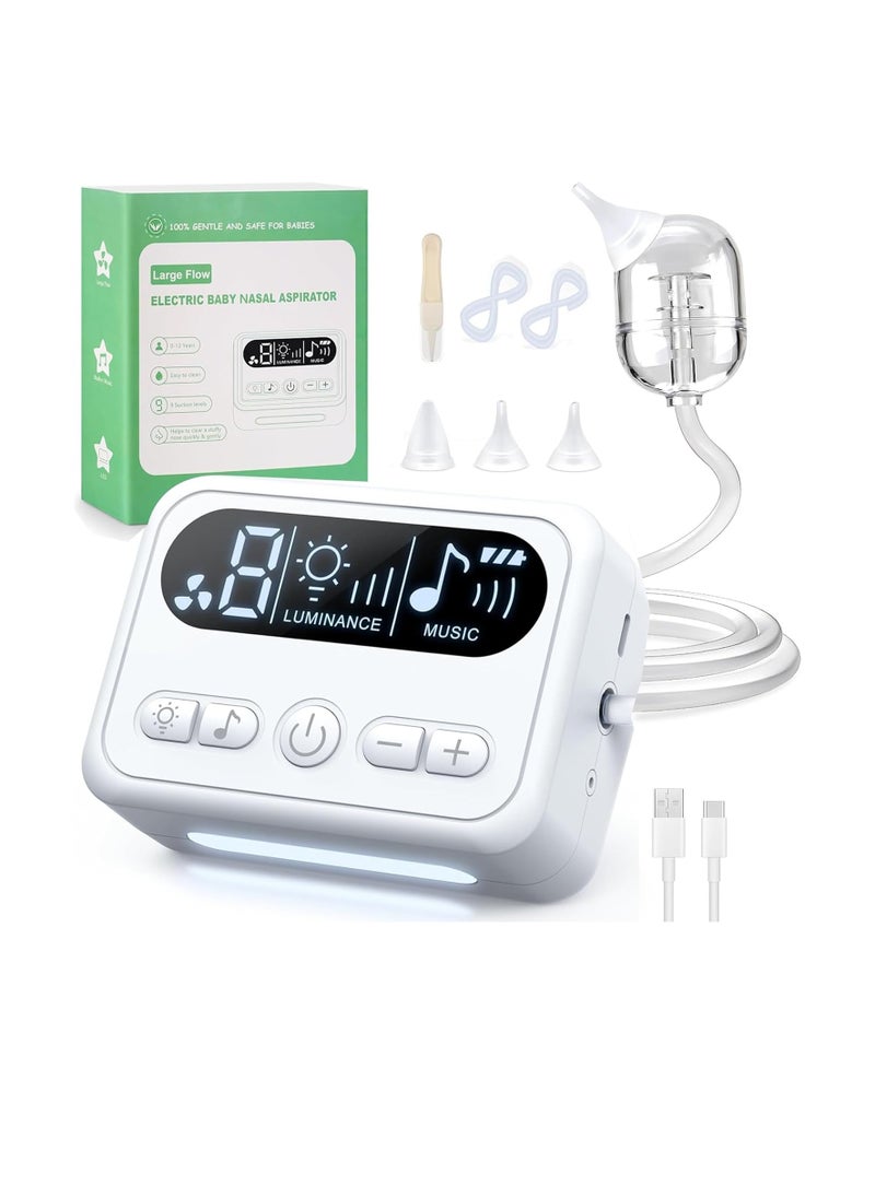 Generic Baby electric nasal aspirator children's small electric nasal cleaner  food-grade silicone suction head  9 levels of adjustable suction  rechargeable  with night light and nursery rhymes  - Image 1