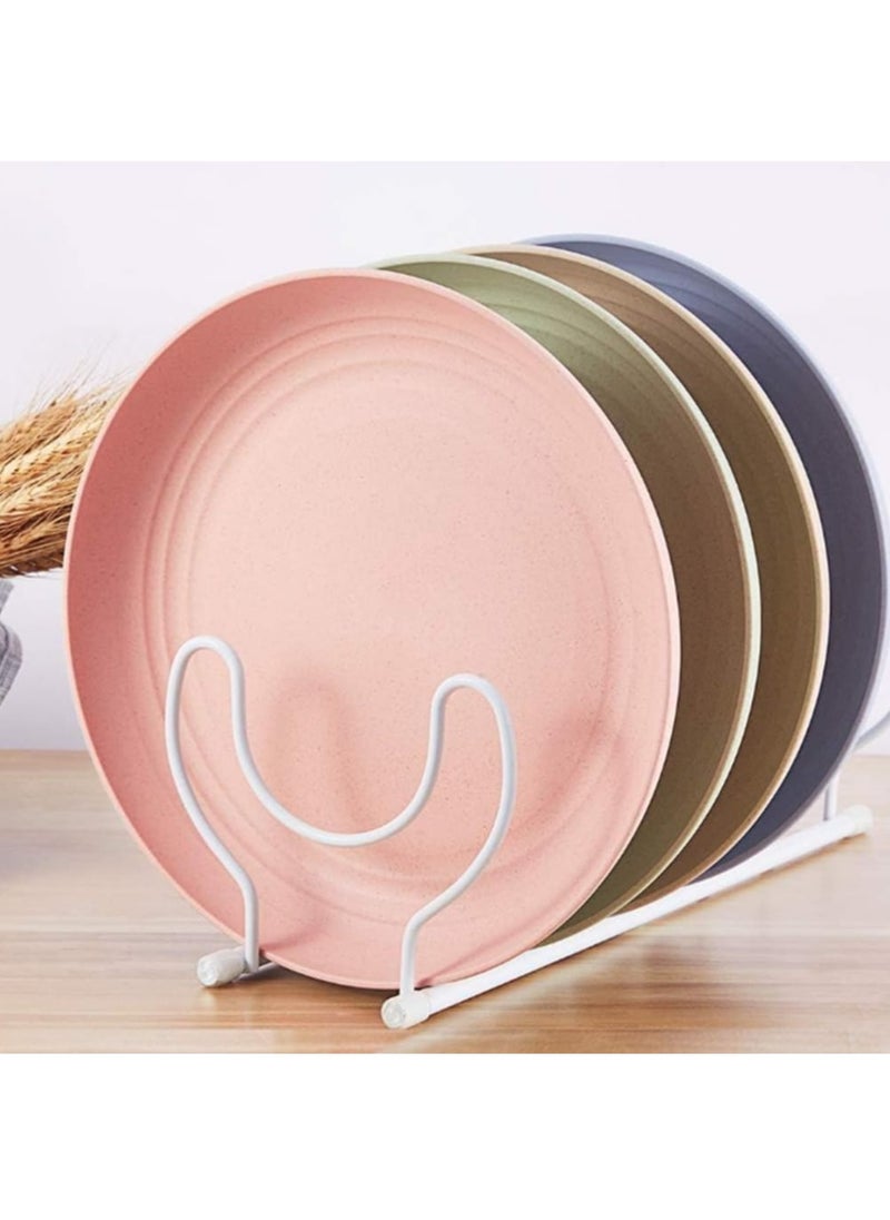 Joyelink - Wheat Straw Plates 20CM (4 Pack), Microwave Safe Plate - Unbreakable Deep Dinner Plates and Dishwasher Safe Plastic Plates Reusable for Kids Toddlers Adults - Image 1