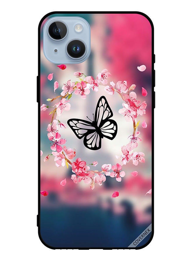 Covernex Protective Case Cover For Apple iPhone 14 Plus Butterfly In Flower Ring - Image 1
