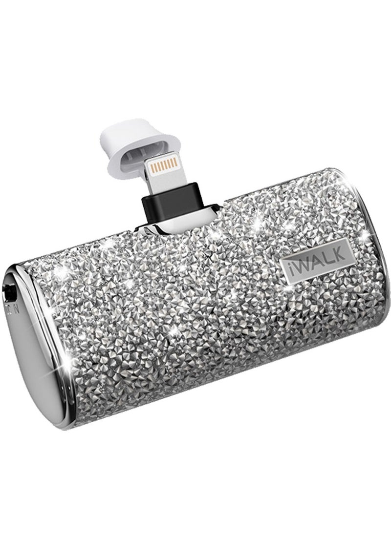 آيووك بنك الطاقة المحمول الصغير iWALK بنك طاقة صغير محمول بسعة 4500 مللي أمبير، بنك طاقة صغير محمول 4500 مللي أمبير، نوع لايتننغ ماسي-فضي - Image 1