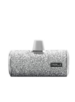 iWalk iWALK Small Portable Power Bank 4500mAh Power Bank, Lightining-Type Diamond-Silver  - Image 2