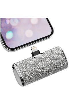iWalk iWALK Small Portable Power Bank 4500mAh Power Bank, Lightining-Type Diamond-Silver  - Image 3