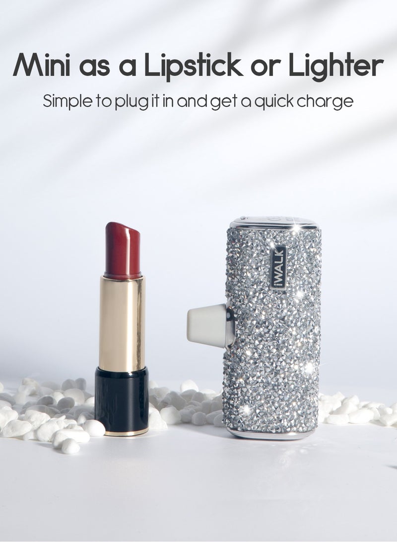 آيووك بنك الطاقة المحمول الصغير iWALK بنك طاقة صغير محمول بسعة 4500 مللي أمبير، بنك طاقة صغير محمول 4500 مللي أمبير، نوع لايتننغ ماسي-فضي - Image 4