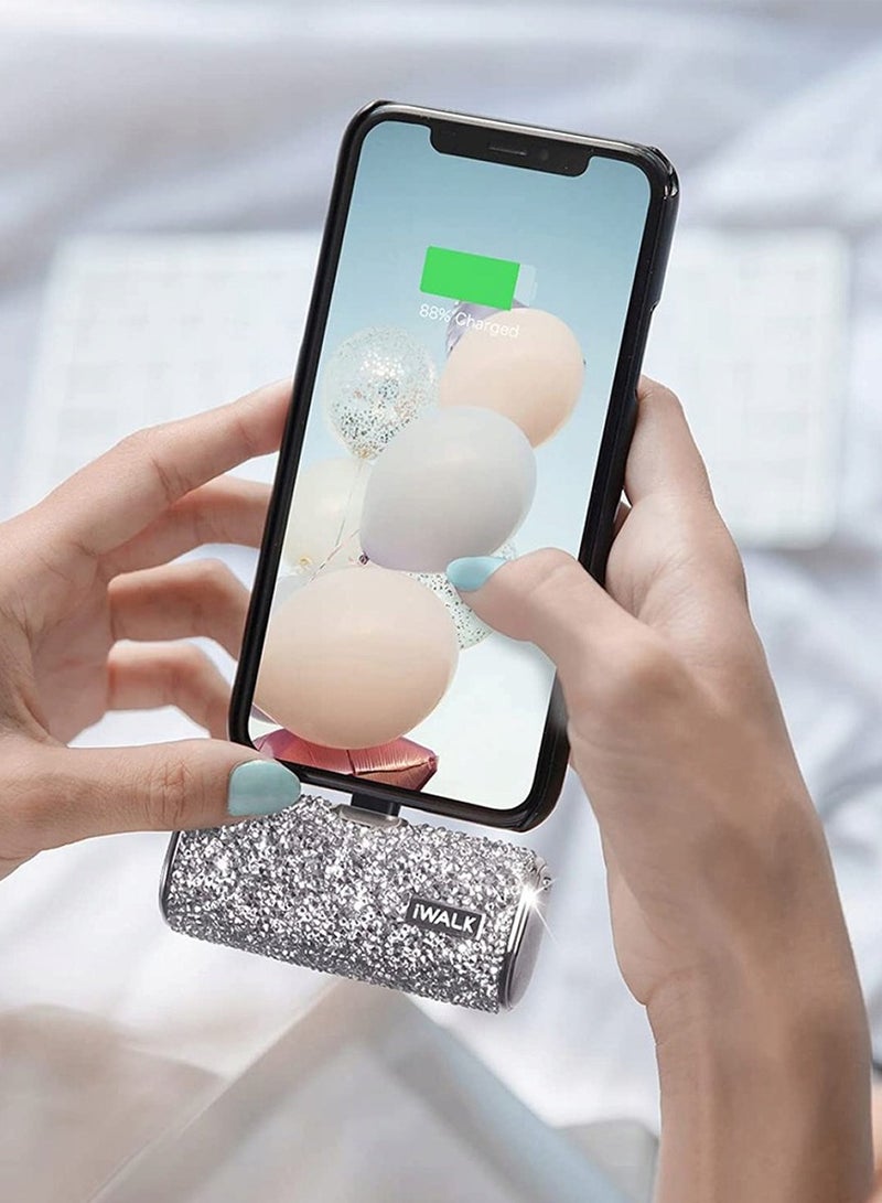 آيووك بنك الطاقة المحمول الصغير iWALK بنك طاقة صغير محمول بسعة 4500 مللي أمبير، بنك طاقة صغير محمول 4500 مللي أمبير، نوع لايتننغ ماسي-فضي - Image 5