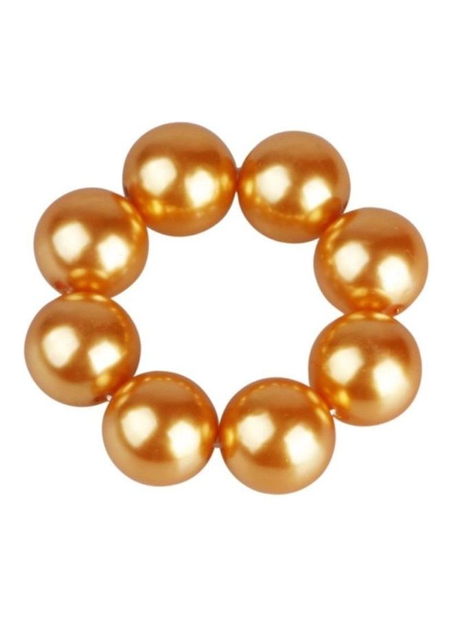 BGM Pearl Hair Rope Hairband Hair Ring Yellow - Image 2