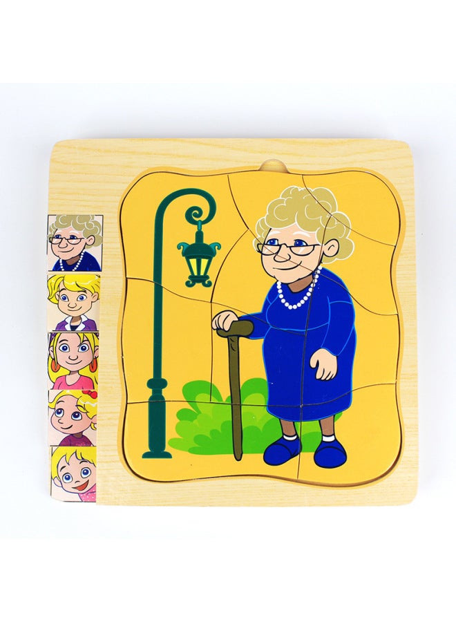 هيكل الجسم متعدد الطبقات منشار الصور المقطوعة منشار الصور المقطوعة للأولاد والبنات ألعاب تعليمية خشبية للأطفال - اللون: منشار الصور المقطوعة للجد متعدد الطبقات - Muyuan - Image 4