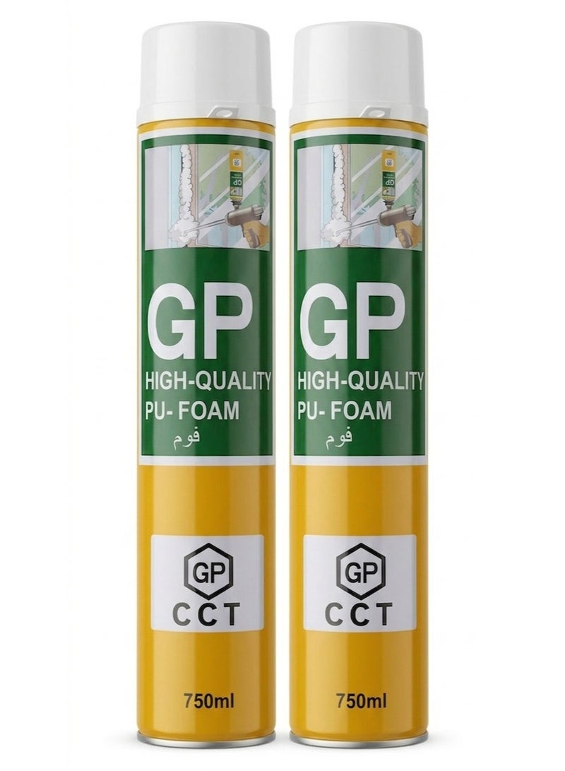 GP High Quality PU Foam 750ml (2 Bottle)