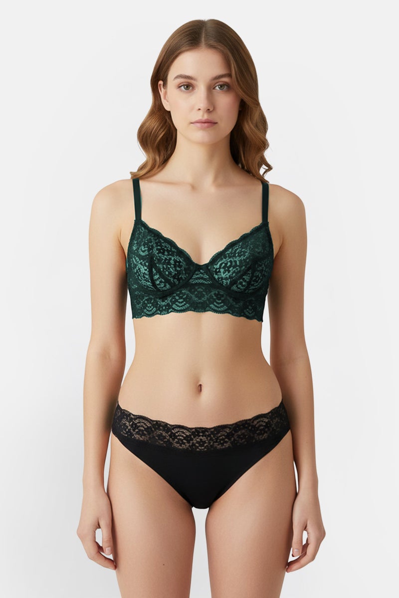 bebe Women 3 Pieces Eyelet Pull on Panties, Multicolor - Image 1