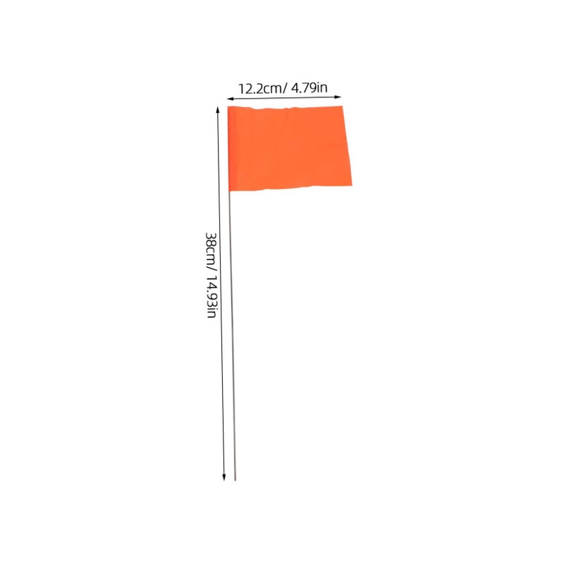 Bright Colored Lawn Marking Flags 50 Pack Garden Survey Stakes Steel Wire Pole - Image 3