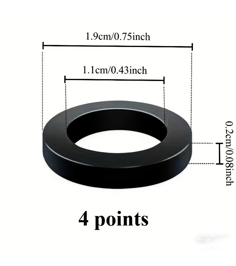 30 Pieces Black Rubber O Ring Set For Faucets Corrugated Pipes Shower Hoses Water Heaters Control Valves Even Texture Smooth Surface Durable Anti Slip Secure Connections - Image 3