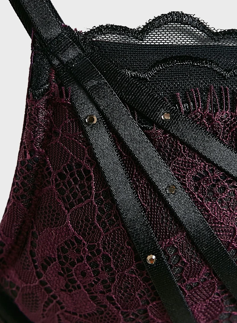 Ann Summers Plunge Lace Detail Bra