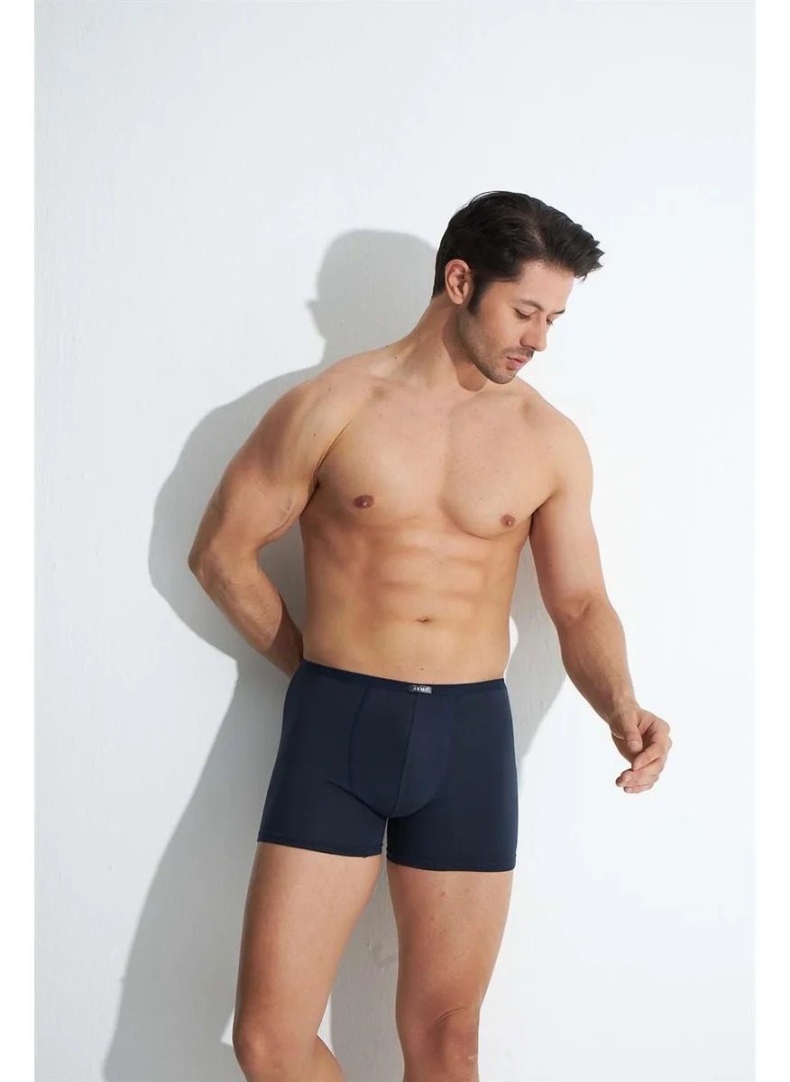 Arma Yıldız Arma Star Men's Navy Blue Modal Boxer Thin Waist Elastic 5-Pack