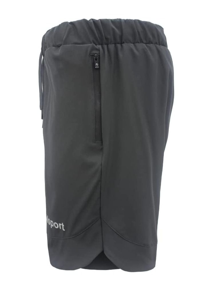 uhlsport 2 in 1 Sports Running Short For Workout Running And GYM Elastic and Adjustable Belt Indoor and Outdoor Use Two Side Zip Pockets Slim Fit - Image 2